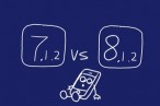 iPhone 4sでiOS 7.1.2とiOS 8.1.2 or iOS 8.2（まだBeta）での操作＆動作速度比較動画発見。