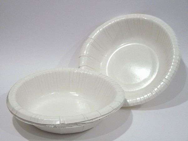 百均浪漫◆耐水・耐油・強化加工の紙ボウル18cm 5個入、日本製 ＠100均ダイソー