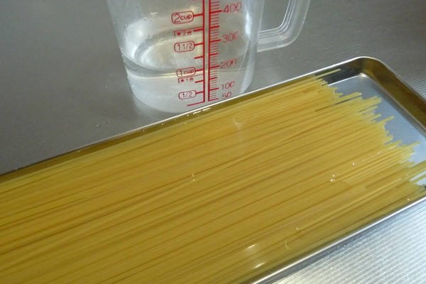 SiSO-LAB☆スパゲティを水に２時間浸けて時短調理。