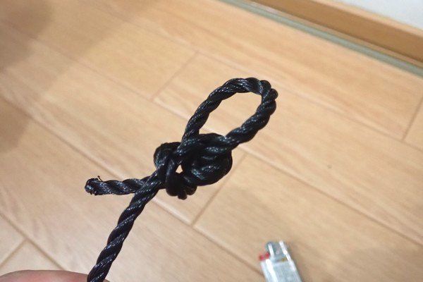 SiSO-LAB☆TAKAMIYA H.B CONCEPT 活かし水くみ ブラック 21cm。ロープはエイトノットで結びなおし。