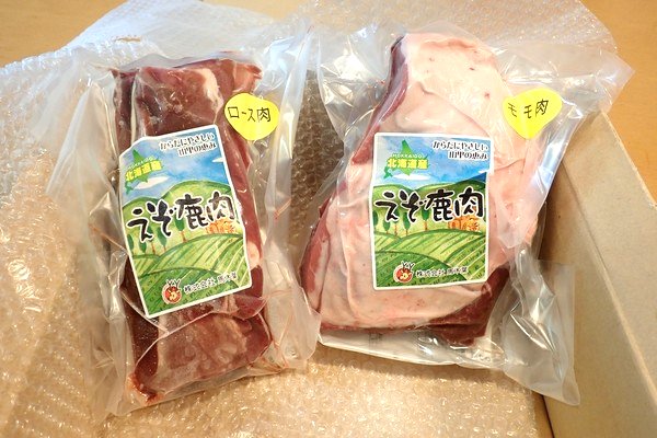 SiSO-LAB☆ふるさと納税 北海道白糠町 鹿肉ブロック。モモ肉をジンギスカン風に。