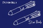 SiSO-LAB☆PILOT フリクションボール３とスリムの比較。