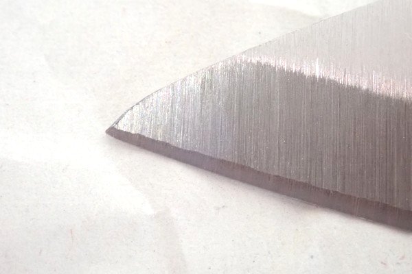 SiSO-LAB☆100均・小出刃包丁、切っ先トリム＆研ぐ。切っ先形状の調整。