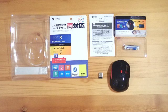 サンワサプライ SANWA SUPPLY マウス Bluetooth ワイヤレス 無線 両対応 静音 ブルーLED 5ボタン マルチペアリング レシーバー収納 5ボタン カウント切り替え機能 機能割り当て 中型サイズ Bluetooth5.0 2.4GHz MA-WBTBL193BKR